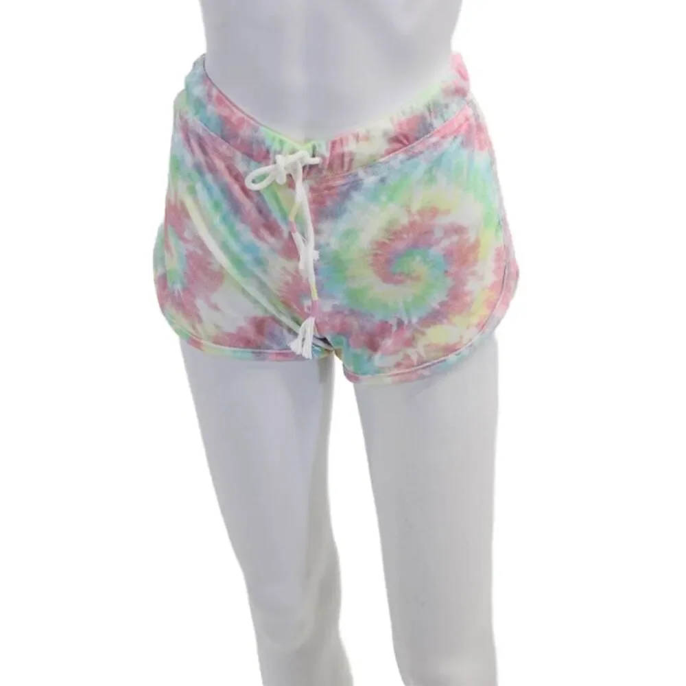 Emerson Road Womens Tie Dye Scoop Neck Sleep Top Pajama Set Multicolor Size XS
